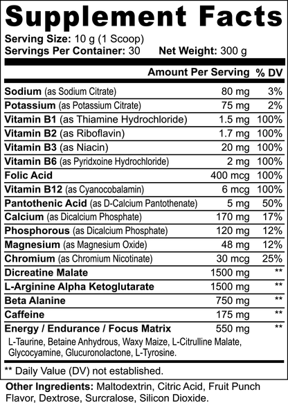 Villain Arc Pre-Workout Powder - Fruit Punch