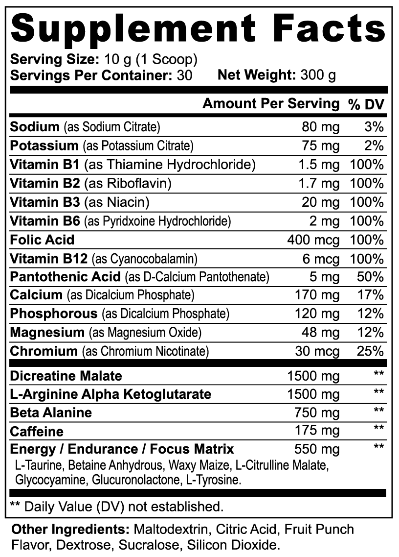 Villain Arc Pre-Workout Powder - Fruit Punch
